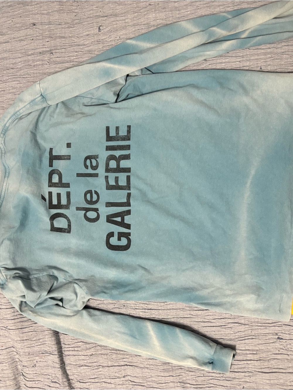 Gallery Dept Light Blue Tie-Dye Long Sleeve Tee - Picture 3 of 3